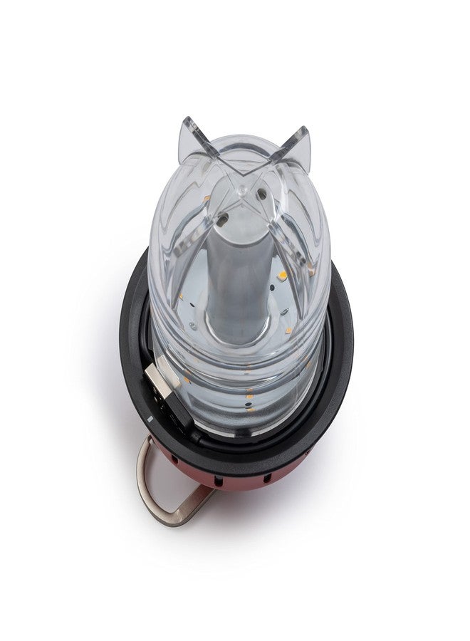 Barebones Beacon Hanging Light – Red, Rechargeable LED Camping Lantern with Adjustable Brightness – Weatherproof Vintage-Style Hanging Lantern for Outdoor Adventures and Year-Round Use - Image 4